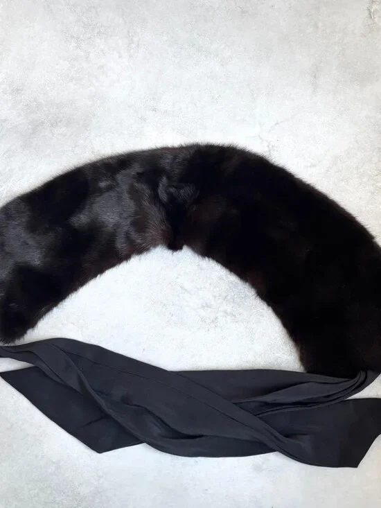 Fendi Fatipet Ribbon Shawl Black Scarf - Picture 4 of 13